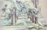 Pool and Lane of Chestnut Trees at Jas de Bouffan - Paul Cezanne Oil Painting