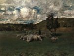 View near Polling - William Merritt Chase Oil Painting