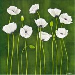 Some white poppy flowers - Oil Painting Reproduction On Canvas