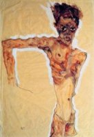 Self Portrait V - Egon Schiele Oil Painting