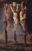 The Three Crosses - Peter Paul Rubens Oil Painting