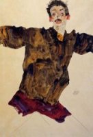 Self Portrait with Outstretched Arms - Egon Schiele Oil Painting