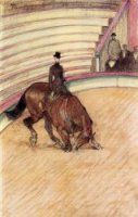 At the Circus: Dressage - Henri De Toulouse-Lautrec Oil Painting