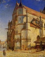 The Church at Moret in Morning Sun - Oil Painting Reproduction On Canvas