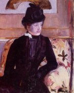 Mrs. Gardner Cassatt in Black - Oil Painting Reproduction On Canvas