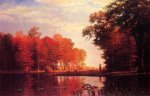 Autumn Woods - Albert Bierstadt Oil Painting