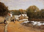 Early Snow at Louveciennes - Alfred Sisley Oil Painting
