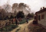 Village Scene II - Oil Painting Reproduction On Canvas