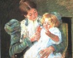 Pattycake - Mary Cassatt oil painting,