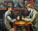 Card Players with Pipes - Paul Cezanne Oil Painting