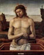 Dead Christ in the Sepulchre (PietÃ ) - Giovanni Bellini Oil Painting