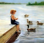 Summer Lake - Oil Painting Reproduction On Canvas