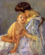 Motherhood II - Mary Cassatt oil painting,
