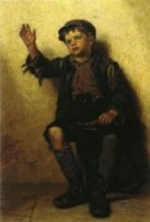 Shoeshine Boy III - John George Brown Oil Painting