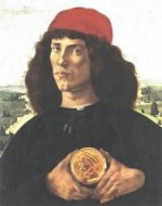 Portrait of a Man with a Medal of Cosimo the Elder - Sandro Botticelli Oil Painting