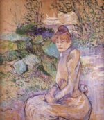 Woman in Monsieur Forest's Garden - Oil Painting Reproduction On Canvas