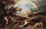 Landscape with a Rainbow - Peter Paul Rubens Oil Painting