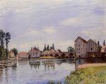 The Loing Flowing under the Moret Bridge - Oil Painting Reproduction On Canvas