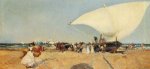 Arrival of the Boats - Joaquin Sorolla y Bastida Oil Painting