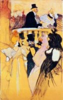 At the Opera Ball - Henri De Toulouse-Lautrec Oil Painting