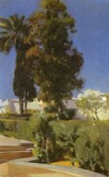 Gardens of the Alczar - Joaquin Sorolla y Bastida Oil Painting