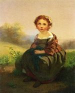 Thoughts by the Wayside - John George Brown Oil Painting