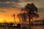 Western Kansas - Albert Bierstadt Oil Painting
