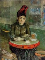 Agostina Sagatori Sitting in the Cafe du Tambourin - Oil Painting Reproduction On Canvas
