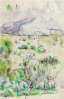 Mont Sainte-Victoire Seen from Les Lauves III - Paul Cezanne Oil Painting