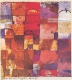 Rote und weisse Kuppeln by Paul Klee