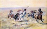 When Sioux and Blackfoot Meet - Charles Marion Russell Oil Painting