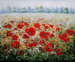 Poppies in the Wild - Oil Painting Reproduction On Canvas
