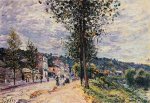 Street Entering the Village - Alfred Sisley Oil Painting