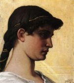 Head of a Roman Maiden - Oil Painting Reproduction On Canvas
