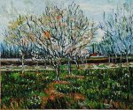 Orchard in Blossom (Plum Trees) - Vincent Van Gogh Oil Painting