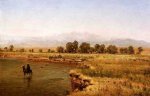 Indian Encampment on the Platte River, Colorado - Thomas Worthington Whittredge Oil Painting