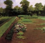 New Hamburg Garden - James Carroll Beckwith Oil Painting