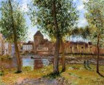 Poplars a Moret-sur-Loing, an August Afternoon - Oil Painting Reproduction On Canvas