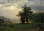 The Open Glen - Albert Bierstadt Oil Painting