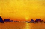 Ice Floes under the Midnight Sun - William Bradford Oil Painting