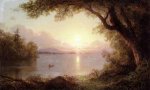 Landscape in the Adirondacks - Frederic Edwin Church Oil Painting