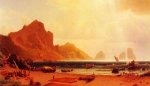 The Marina Piccdola, Capri - Albert Bierstadt Oil Painting