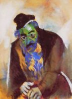 The old Jew - Marc Chagall Oil Painting