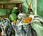 Still Life with Ginger Jar and Eggplants - Paul Cezanne Oil Painting