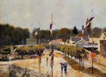 Fete Day at Marly-le-Roi - Alfred Sisley Oil Painting