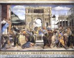 The Punishment of Korah and the Stoning of Moses and Aaron (Cappella Sistina, Vatican) - Sandro Botticelli oil painting