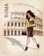 Fair Lady Walking on the Road of Rome - Oil Painting Reproduction On Canvas