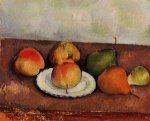 Still Life-Plate and Fruit - Paul Cezanne Oil Painting