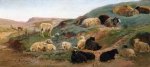 Sheep in a Mountainous Landscape - Rosa Bonheur Oil Painting