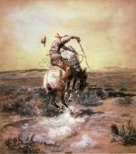 A Slick Rider - Charles Marion Russell Oil Painting